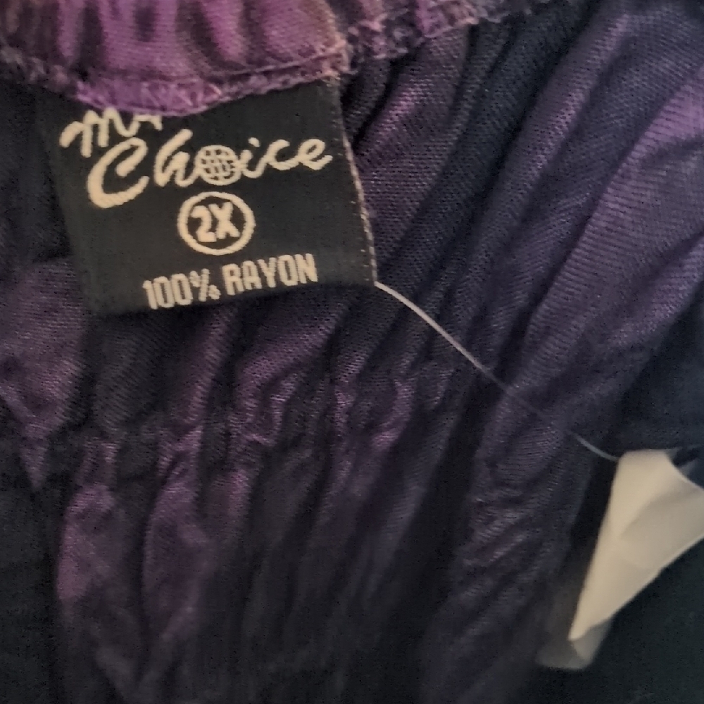 Purple Embroidered Women's Maxi Dress - Boho Scoop Neck - Picture 8 of 12